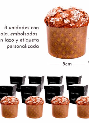 8 Panettones peque&ntilde;os en cajas individuales