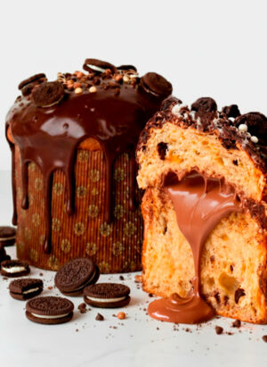 Panettone relleno chocolate + oreo
