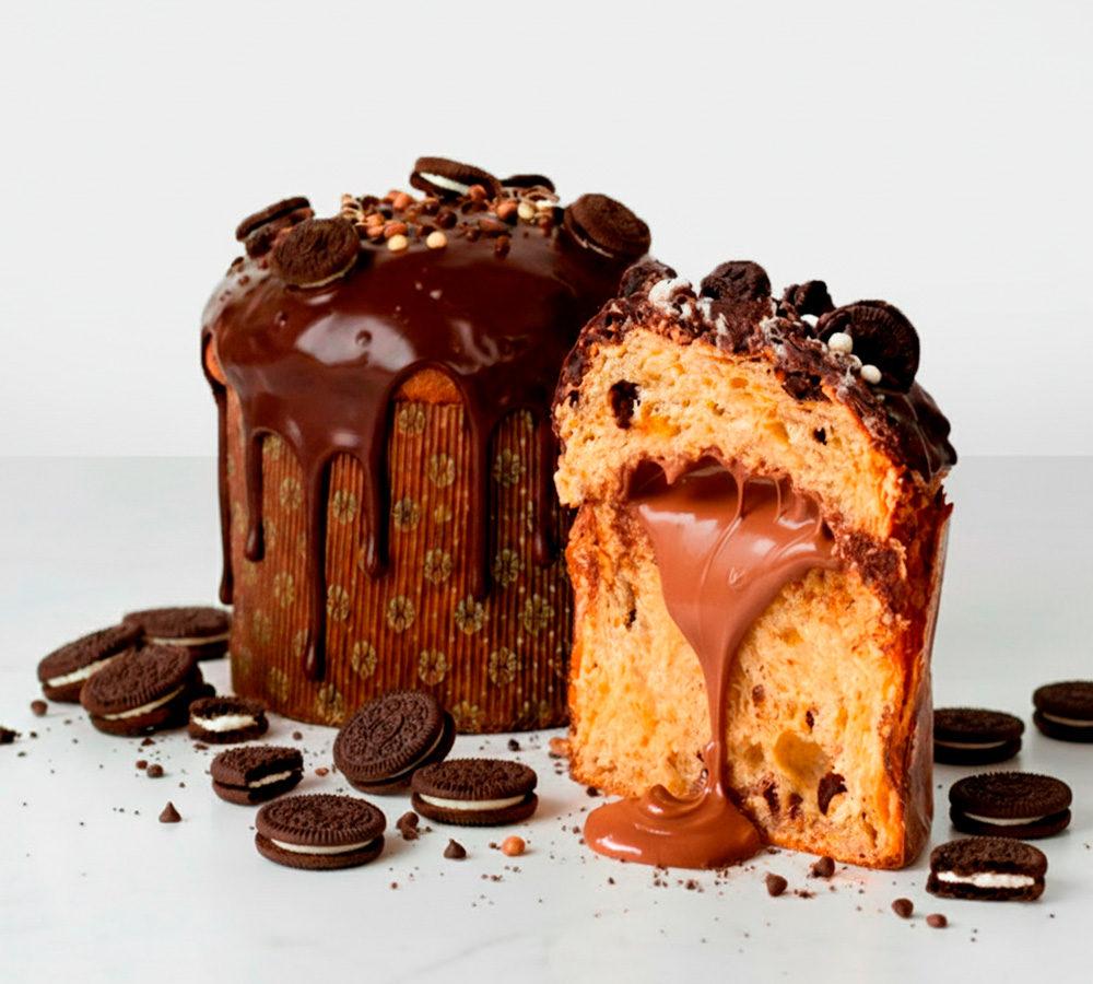 Panettone relleno chocolate + oreo