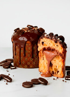 Panettone relleno chocolate + oreo