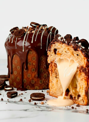 Panettone relleno de chocolate blanco