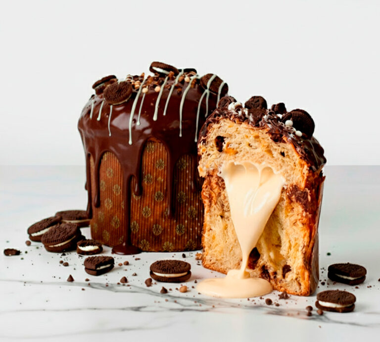 Panettone relleno de chocolate blanco