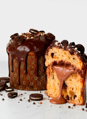 Panettone relleno chocolate + oreo