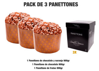 Pack 3 Panettones de 900gr variados