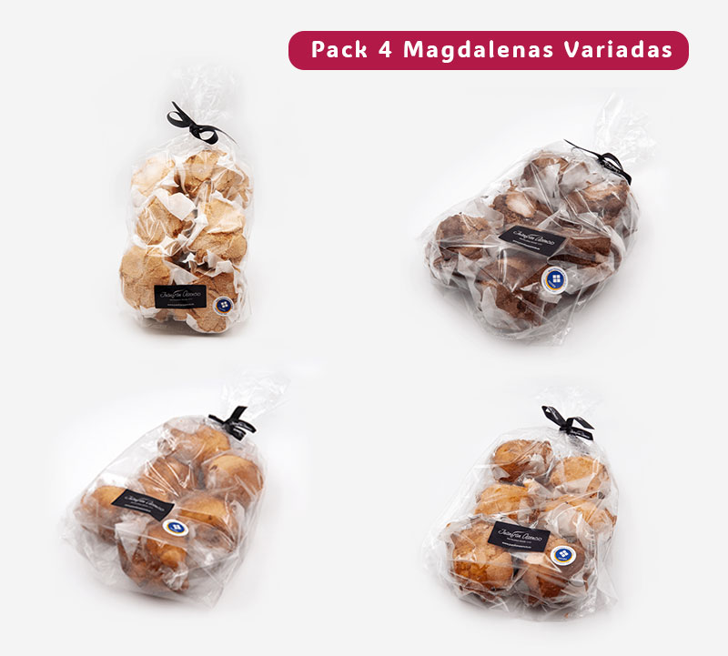 Pack magdalenas 4 sabores