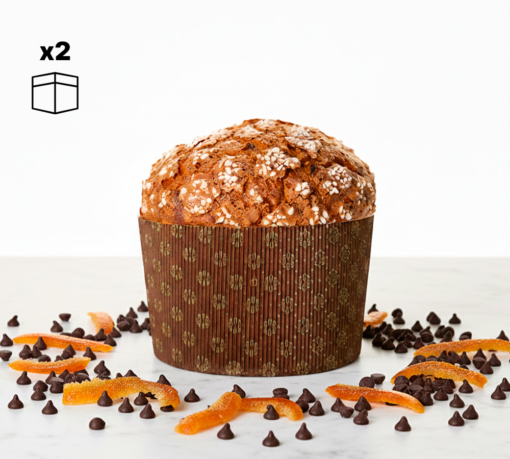 Pack 2 panettones de Chocolate y Naranja 550gr