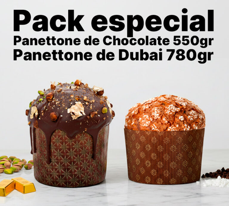 Packs Especial Panetones Chocolate + Dubai